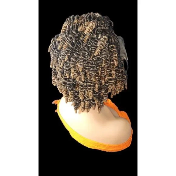 Braided Wig Handmade Micro Millions Braids, Short Kinky Twists, NWT, Short - Picture 9 of 15